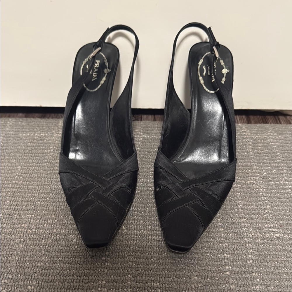 Black Prada Women's Slingback Shoes